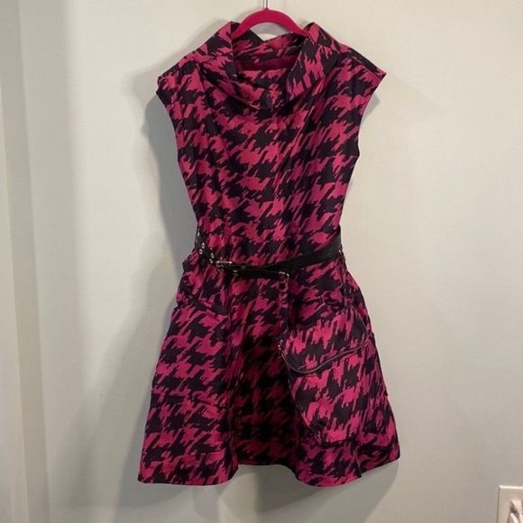 Marc by Marc Jacob Houndstooth Scribble print dress S - Picture 3 of 5